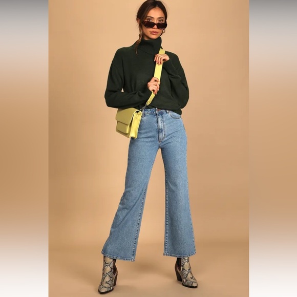 Amazing Memories Emerald Green Cowl Neck Turtleneck Sweater - Picture 3 of 5